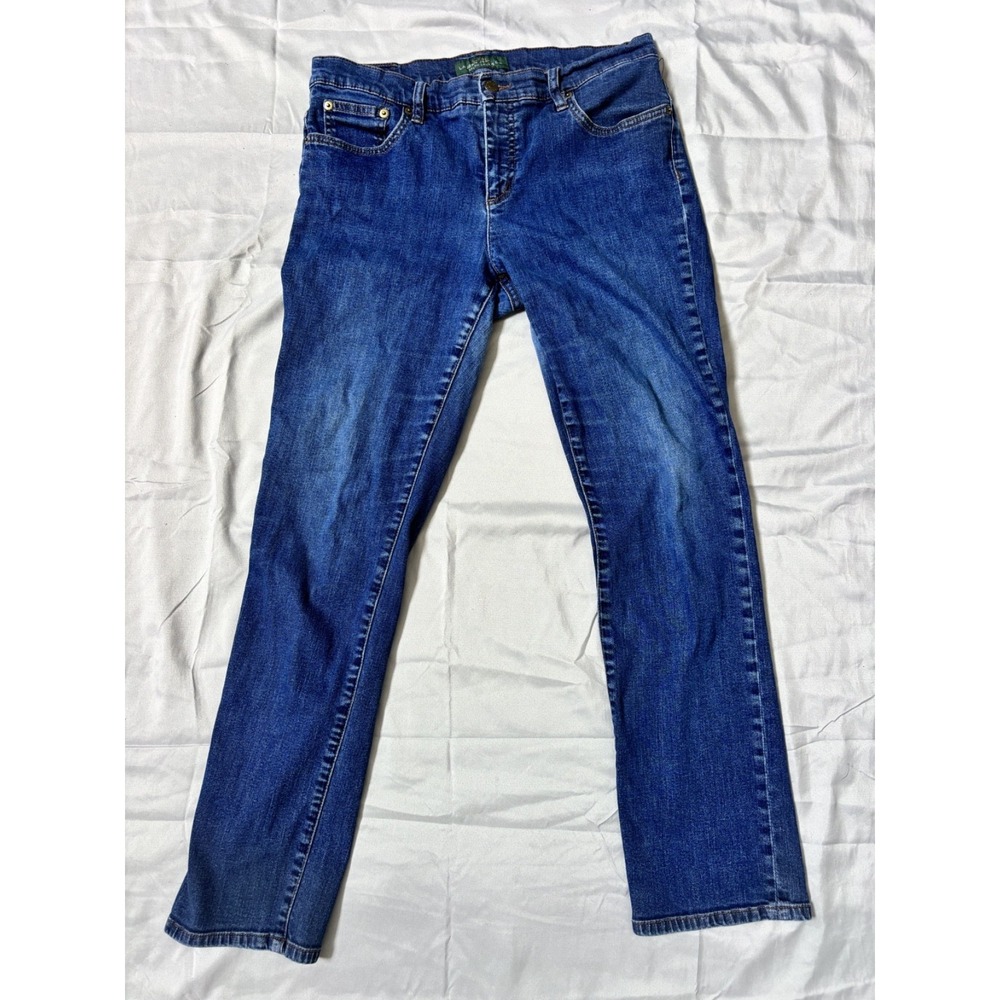 LRL Lauren Jeans Co Womens 12 Denim Pants Ralph Lauren Medium Wash‎